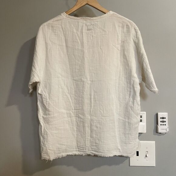 NSF Top Large Gauzy Cotton‎ Lagenlook Minimalist Oversized USA Made Petite - Picture 2 of 7